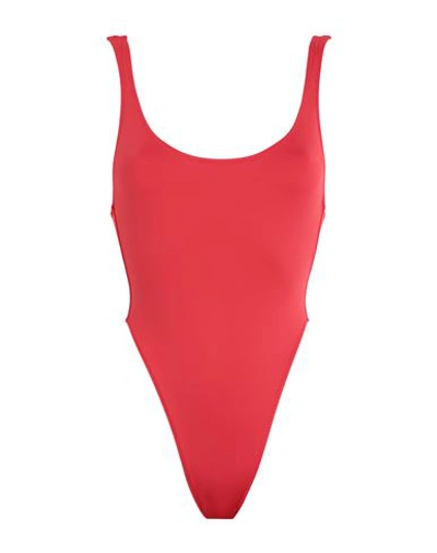 Shop Frankies Bikinis Pamela One Piece Woman One-piece Swimsuit Red Size L Nylon, Elastane