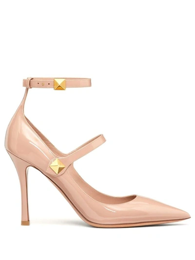 Valentino Rockstud Shoes Double Bracelet In Nude | ModeSens