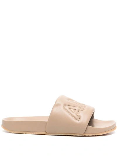 Shop Ambush Quilted Sliders In Beige