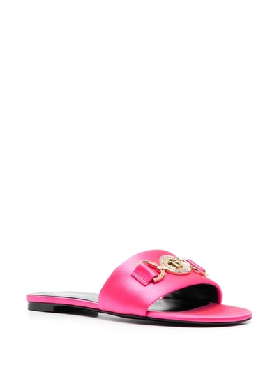 Shop Versace Sandals In T.pink