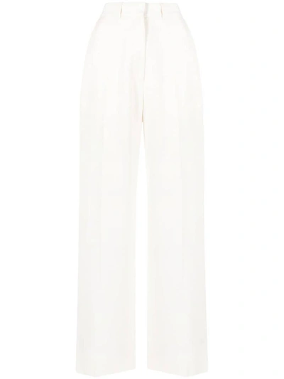 Shop Casablanca Trousers In Off-white