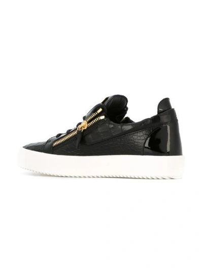 Shop Giuseppe Zanotti Design 'frankie' Sneakers - Black