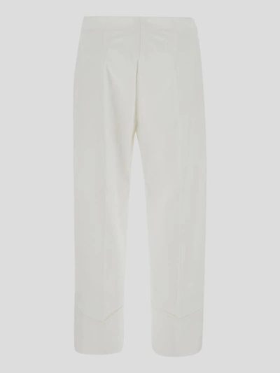 Shop Patou Cropped Trousers In White