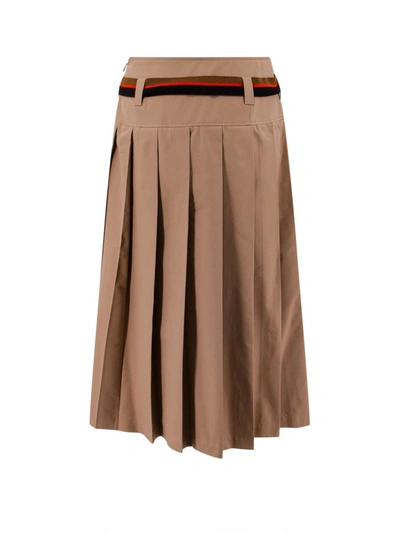 Shop Drumohr Skirt In Beige
