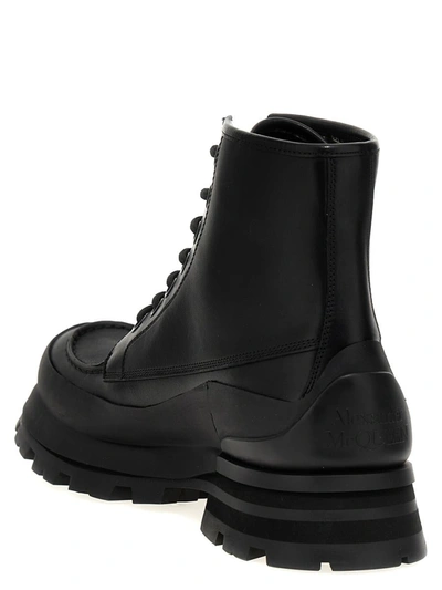 Shop Alexander Mcqueen 'wander' Ankle Boots In Black