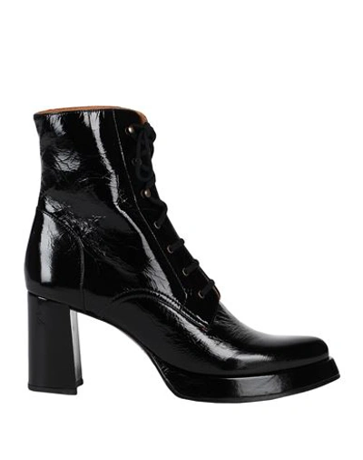 Shop Chie Mihara Woman Ankle Boots Black Size 7 Leather