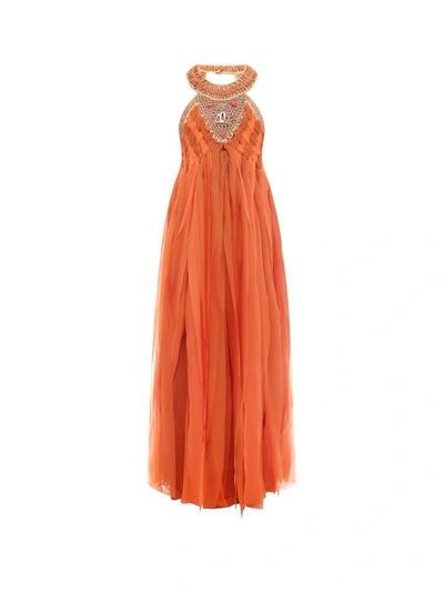 Shop Alberta Ferretti Dress In Orange