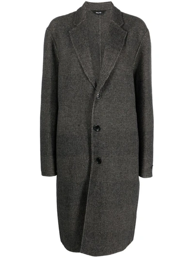 Shop Paltò Single-breasted Wool Coat In Black