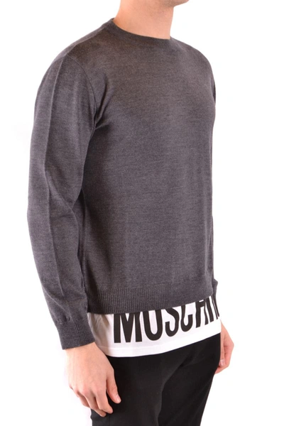 Shop Moschino Sweaters In Gray
