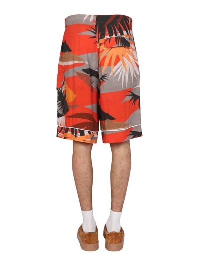 Shop Palm Angels Cargo Bermuda Shorts In Multicolor