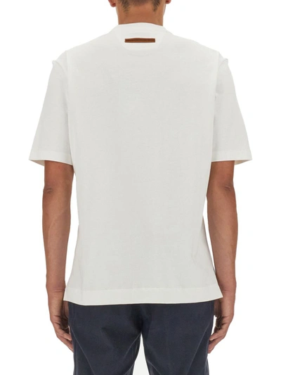 Shop Ermenegildo Zegna T-shirt With Logo In White