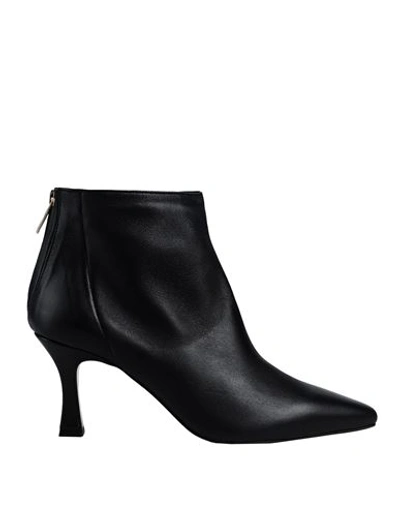 Bianca Di Woman Ankle Boots Black Size 11 Soft Leather In Black