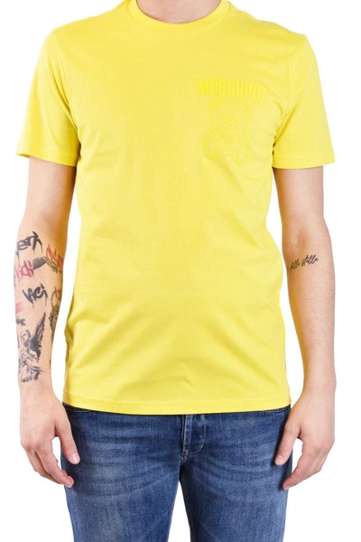 Shop Moschino T-shirts In Yellow