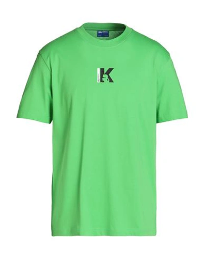 Shop Karl Lagerfeld Jeans Klj Regular K-logo Sslv Tee Man T-shirt Green Size L Cotton