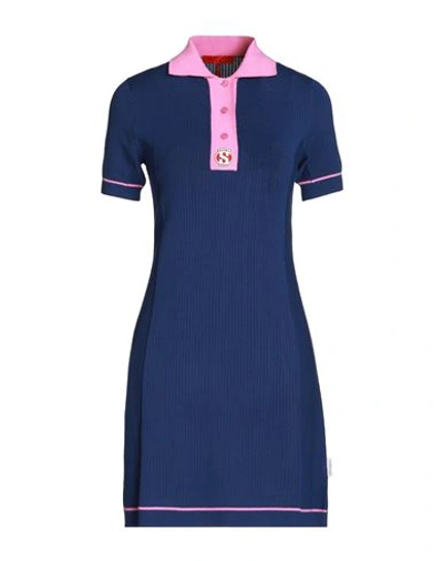 Shop Max & Co. With Superga Woman Mini Dress Blue Size L Viscose, Polyester