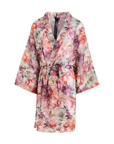 Shop Emporio Armani Woman Dressing Gown Or Bathrobe Pink Size S/m Polyester