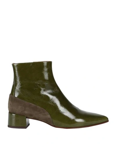Shop Chie Mihara Woman Ankle Boots Military Green Size 9 Soft Leather
