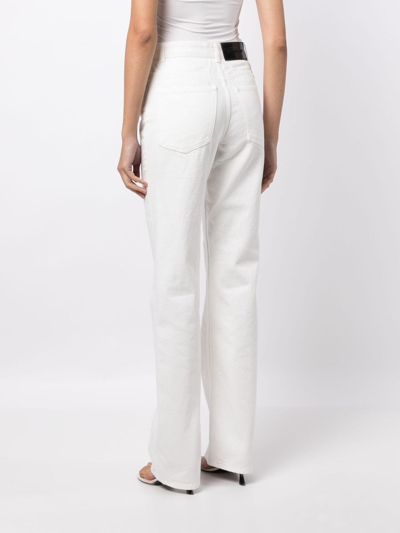 Shop Ferragamo Denim Cotton Jeans In White