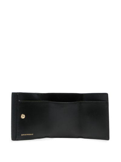Shop Emporio Armani Trifold Wallet In Black