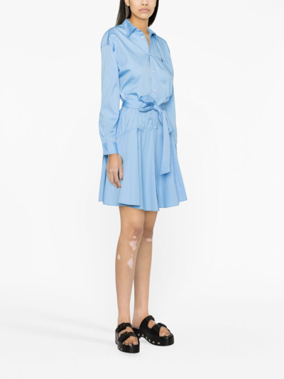 Polo Ralph Lauren Polo Pony Shirt Minidress In Blue