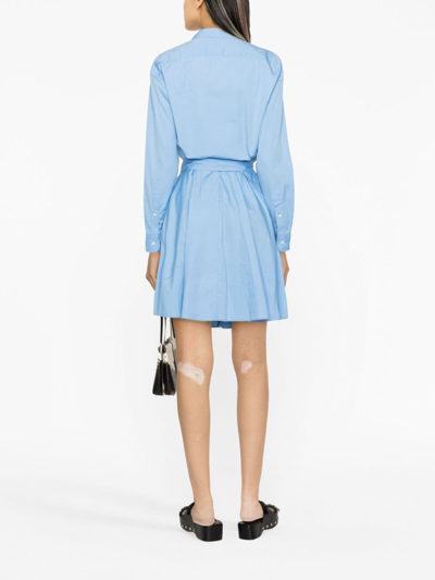 Polo Ralph Lauren Polo Pony Shirt Minidress In Blue