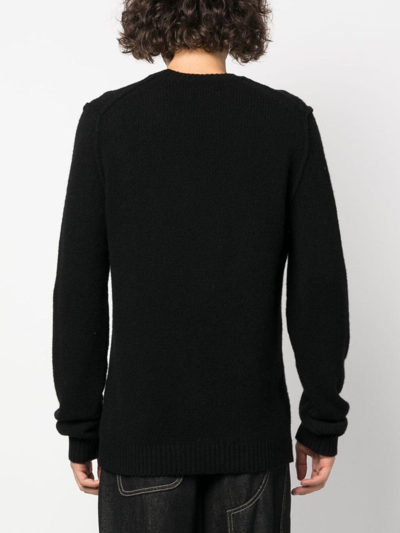 Zadig & Voltaire Kennedy Intarsia-slogan Wool Jumper In Black