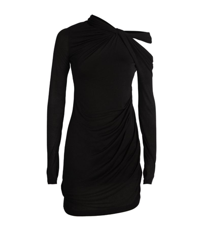 Shop Helmut Lang Twisted Mini Dress In Black