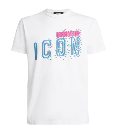 Shop Dsquared2 Graphic Icon T-shirt In White