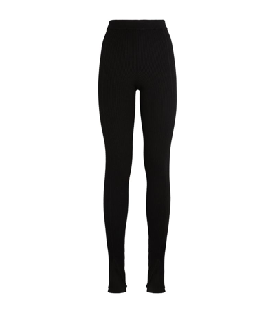 Shop Aeron Rib-knit Leggings In Black