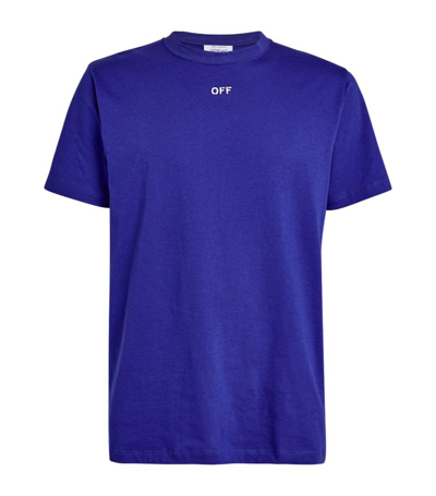 Shop Off-white Embroidered Arrows T-shirt In Blue