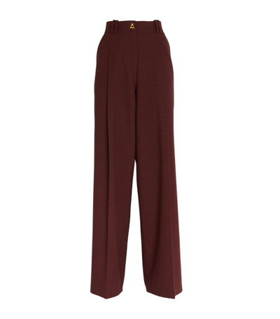 Shop Aeron Tailored Wellen Trousers In Burgundy