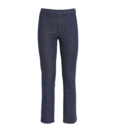 Shop Max Mara Low-rise Kick-flare Denise Jeans In Blue