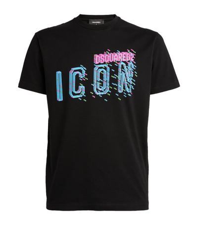 Shop Dsquared2 Graphic Icon T-shirt In Black