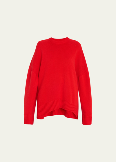 Shop A.l.c Ayden Wool-cashmere Crewneck Sweater In Cadmium Re