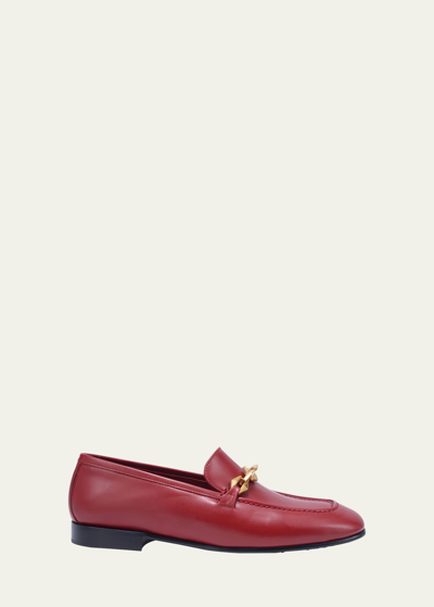 Shop Jimmy Choo Diamond Tilda Chain Loafers In Cranberry