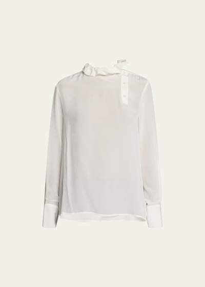 Shop We-ar4 The Executive High-neck Blouse In White