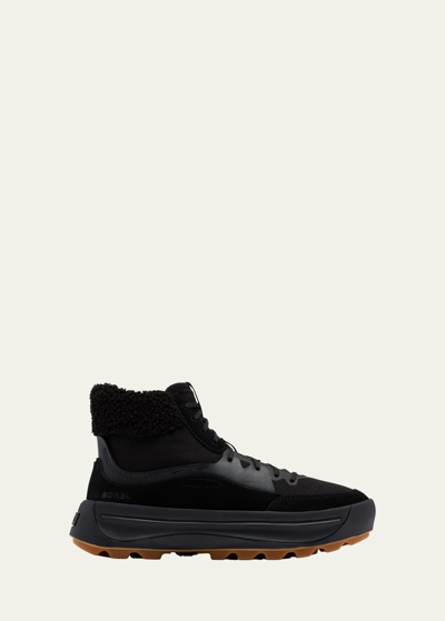 Shop Sorel Ona 503 Mid Cozy Lace-up Boots In Black Black