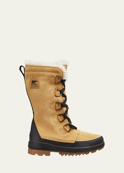 Shop Sorel Tivoli Iv Waterproof Insulated Suede Snow Boots In Curry