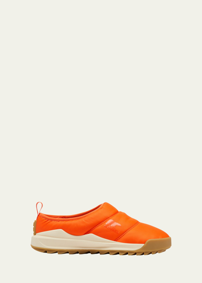 Shop Sorel Ona Rmx Puffy Slip-on Mules In Optimized Orange