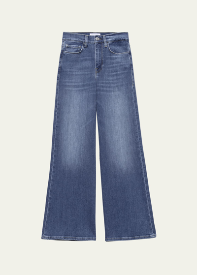 Shop Frame Le Slim Palazzo Jeans In Drizzle