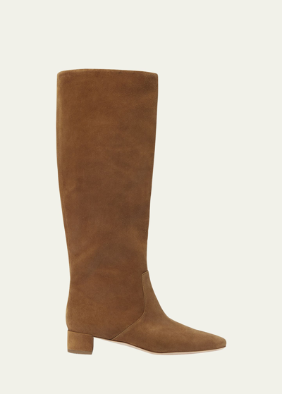 Shop Loeffler Randall Indy Suede Tall Boots In Cacao