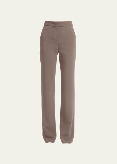 Shop Giorgio Armani Straight-leg Pants In Light Brown