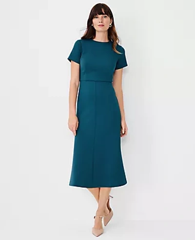 Ann Taylor The Petite Flare Dress In Double Knit In Dragonfly | ModeSens