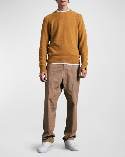 Shop Rag & Bone Men's Harlow Donegal Crew Sweater In Goldmult