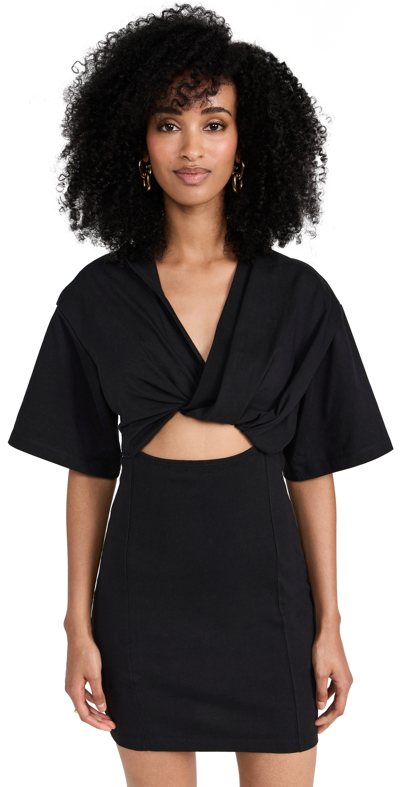 Shop Jacquemus La Robe Bahia T-shirt Dress Black
