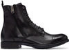 DIESEL Black Leather D-Kallien Boots