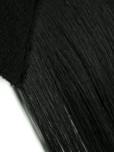 Forte Forte Fringed Knitted Scarf In Black