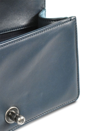 Pre-owned Chanel 2014 Boy Shoulder Bag In Blue