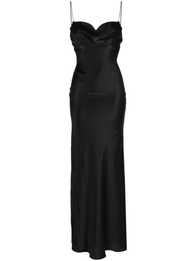 Shop Rachel Gilbert Skye Silk Sleeveless Gown In Black