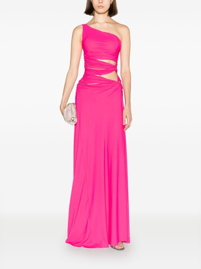Shop Chiara Boni La Petite Robe Cut-out Maxi Dress In Pink